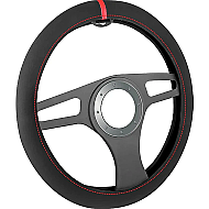 AUTOMİX 44338 ALCANTARA DİREKSİYON KILIFI TEK ÇİZGİ KIRMIZI - AUTOMİX