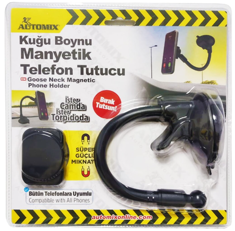 AUTOMİX 44542 KUĞU BOYNU MIKNATISLI TELEFON TUTUCU - 1