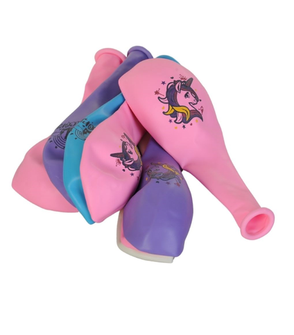 Balonevi Rainbow Unicorn Baskılı Balon 8Li (7962) - 3