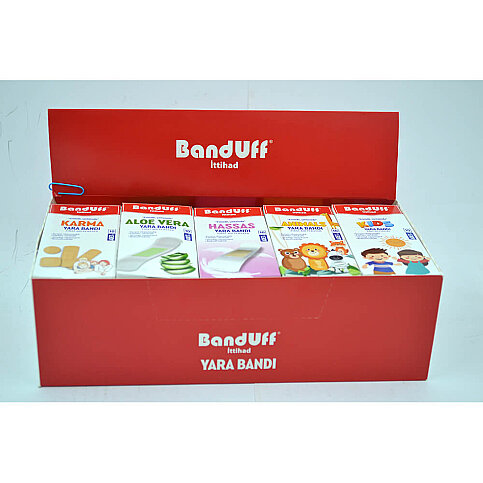 BANDUFF UFKS25 KASA ÖNÜ KARMA YARA BANDI 25Lİ STAND - 1