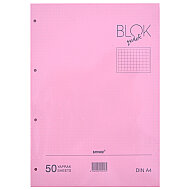 BAYINDIR KLASÖR YEDEĞİ A4 KARELİ 50 YAPRAK PEMBE - BAYINDIR