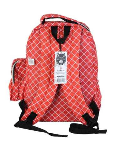 Bear And Deer Bd-Cn0166 Kangroo Sırt Çantası Izgara Kırmızısı - 2