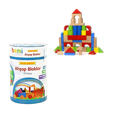 Bemi 1024 Ahşap Bloklar 75 Parça - 1
