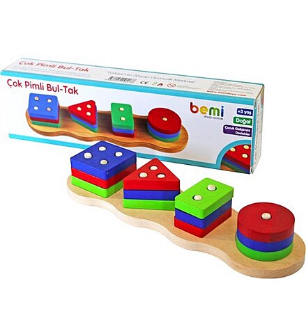 BEMİ 1185 AHŞAP GEOMETRİK ŞEKİLLER BULTAK - 1