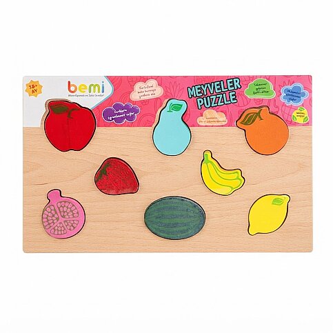 BEMİ 1628 AHŞAP PUZZLE MEYVELER - 1