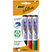 Bic 1701 Velleda Beyaz Tahta Kalemi Yuvarlak Uç 4 Renk Blister (8757151) - Bic