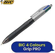 BİC 4 COLORS GRİP PRO FONKSİYONLU TÜKENMEZ KALEM M (8922931)(526283) - BİC