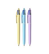 BİC 4 COLORS PASTEL FONKSİYONLU TÜKENMEZ KALEM (517320) - BİC