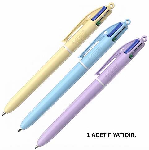 BİC 4 COLORS PASTEL FONKSİYONLU TÜKENMEZ KALEM (517320) - 1