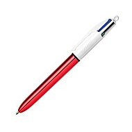 BİC 4 COLORS SHİNE FONKSİYONLU TÜKENMEZ KALEM M KIRMIZI (964773)(982877) - BİC