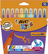 BİC KİDS VİSA FIRÇA UÇLU KEÇELİ KALEM 10 RENK (828964)(8289641) - BİC