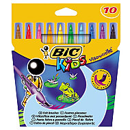 BİC KİDS VİSA FIRÇA UÇLU KEÇELİ KALEM 10 RENK (828964)(8289641) - BİC