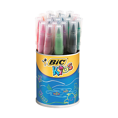 Bic Kids Visa Fırça Uçlu Keçeli Kalem 18 Renk (828965)(8289651) - 3