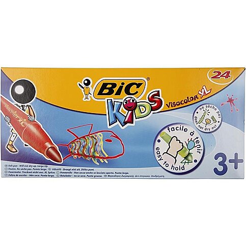 Bic Kids Visa Yıkanabilir Jumbo Keçeli Kalem 24 Renk (829005)(8290053) - 4