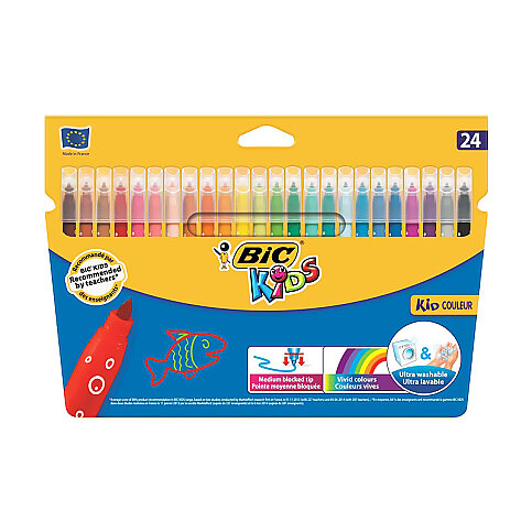Bic Kids Couleur Yıkanabilir Keçeli Kalem 24 Renk (841800)(8418005) - 4