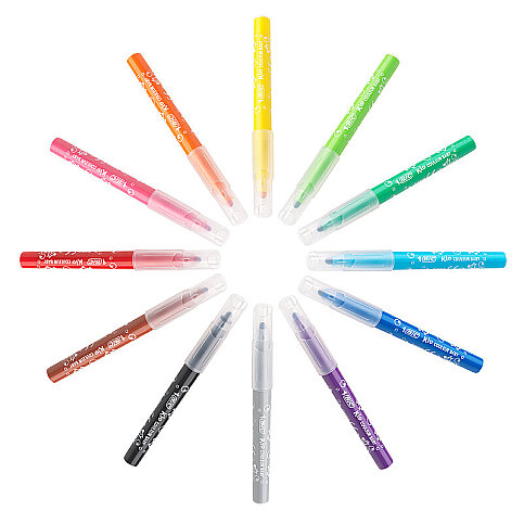 BİC KİDS COULEUR BABY YIKANABİLİR KEÇELİ KALEM 12 RENK (902080)(9020802) - 2