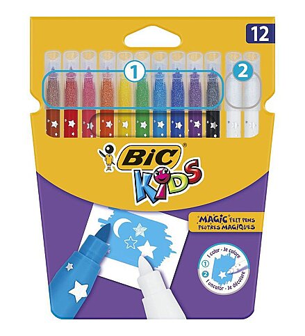 BİC KİDS MAGİC SİLİNEBİLİR KEÇELİ KALEM 12 RENK (9202952)(9202953) - 1