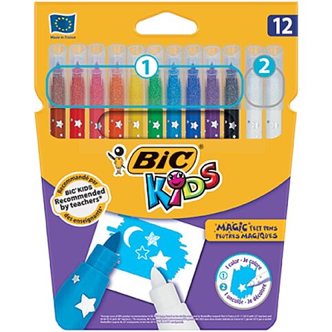 Bic Kids Magic Silinebilir Keçeli Kalem 12 Renk (9202952)(9202953) - 2