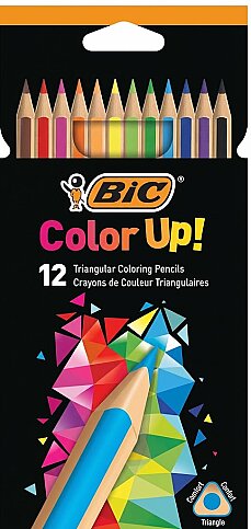 BİC COLOR UP ÜÇGEN KURU BOYA 12 RENK (950527)(9505273) - 1