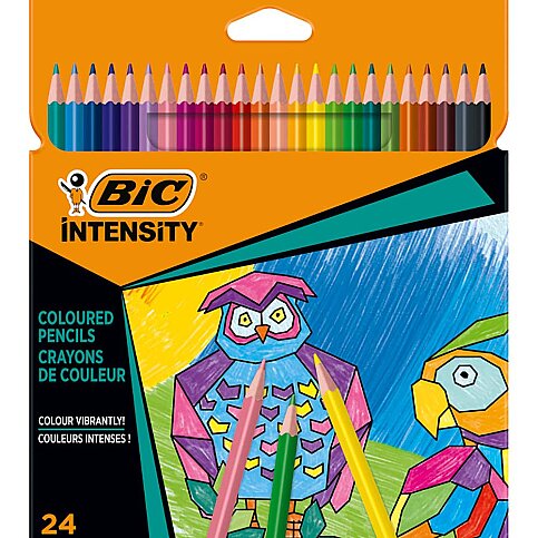 BİC COLOR İNTENSİTY UP ÜÇGEN KURU BOYA 24 RENK (950528)(9641482) - 1