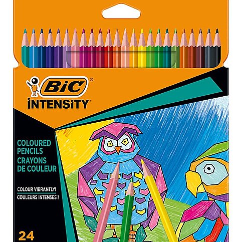 BİC COLOR İNTENSİTY UP ÜÇGEN KURU BOYA 24 RENK (950528)(9641482) - 1