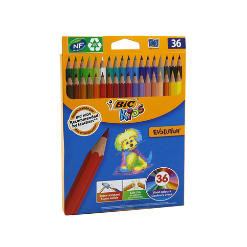 Bic Evolution Kuru Boya 36 Renk Karton Kutu (950526) - 1