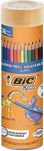 BİC EVOLUTİON KURU BOYA 36 RENK METAL TÜP (968491) - 1