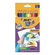 BİC KİDS AQUACOULEUR KURU SULU BOYA 12 RENK (8575613)(8575615) - BİC