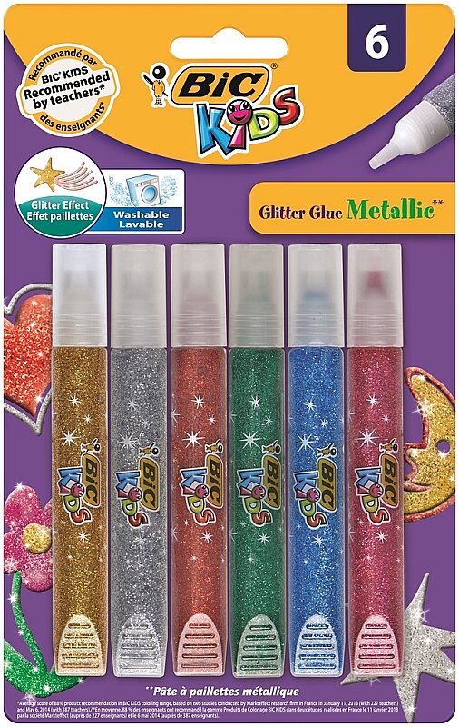 BİC KİDS METALİK SİMLİ YAPIŞTIRICI 6LI (893269)