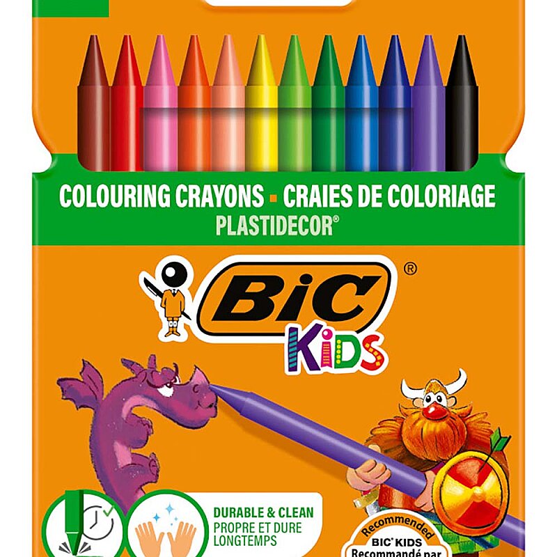 BİC KİDS SİLİNEBİLİR PASTEL BOYA 12 RENK (920299)(9457645)