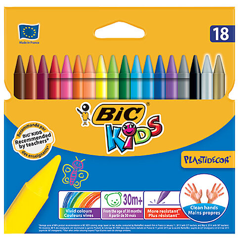 BİC KİDS SİLİNEBİLİR PASTEL BOYA 18 RENK (829771)(8297714) - 1