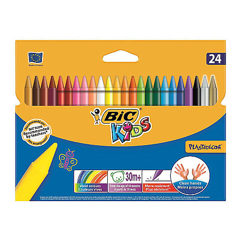 BİC KİDS SİLİNEBİLİR PASTEL BOYA 24 RENK (829772)(8297724) - 1