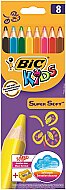 BİC KİDS SOFT KURU BOYA 8 RENK+KALEMTRAŞ (895921) - BİC