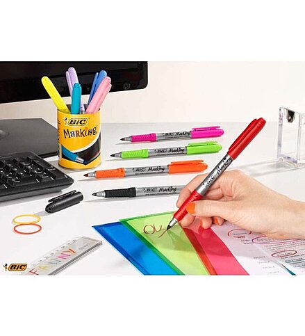 BİC MARKİNG COLOR PERMANENT MARKÖR 24 RENK BLİSTER (961440)(511028) - 3