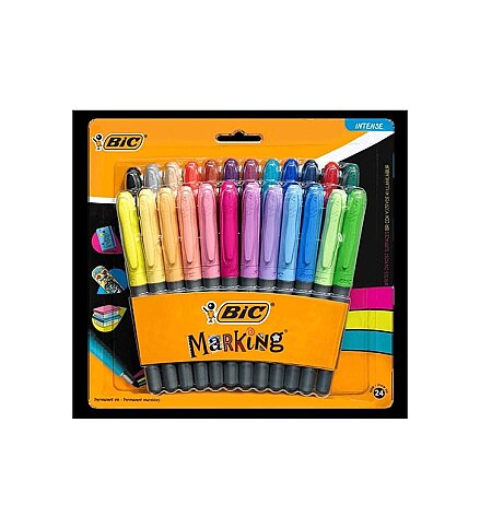 BİC MARKİNG COLOR PERMANENT MARKÖR 24 RENK BLİSTER (961440)(511028) - 2