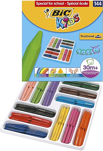 BİC KİDS ELLERİ KİRLETMEYEN PASTEL BOYA SINIF PAKETİ 144LÜ (887833)(8878332) - 1