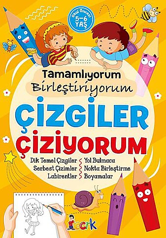 BICIRIK YAYINLARI ÇİZGİLER ÇİZİYORUM-TAMAMLIYORUM BİRLEŞTİRİYORUM - 1