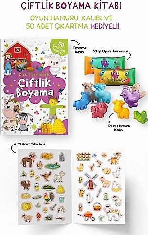 BİGKİDS YAYINLARI OYUN HAMURLU BOYAMA: ÇİFTLİK - 1