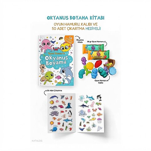 BİGKİDS YAYINLARI OYUN HAMURLU BOYAMA: OKYANUS - 1