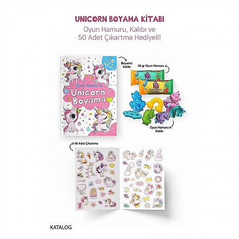 BİGKİDS YAYINLARI OYUN HAMURLU BOYAMA: UNİCORN - 1