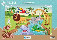 BLUE FOCUS BF242 PUZZLE CUTE ANİMALS SEVİMLİ HAYVANLAR 30 PARÇA - BLUE FOCUS