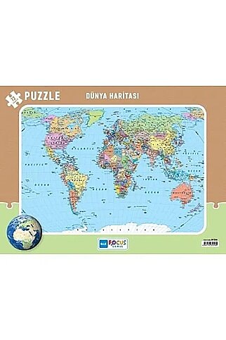 BLUE FOCUS BF256 PUZZLE DÜNYA HARİTASI 72 PARÇA - 1