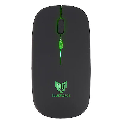 BLUEFORCE BFM-100BT BLUETOOTH KABLOSUZ USB MOUSE IŞIKLI SİYAH - 1