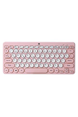 BLUEFORCE BT-K95 KABLOSUZ İOS VE ANDROİD UYUMLU KLAVYE Q PEMBE - 1