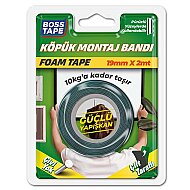 BOSS TAPE 2671 ÇİFT TARAFLI KÖPÜK BANT 19mmx2m (ORTA AĞIRLIK 10kg) - BOSS TAPE