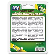 BOSS TAPE 2671 ÇİFT TARAFLI KÖPÜK BANT 19mmx2m (ORTA AĞIRLIK 10kg) - BOSS TAPE (1)
