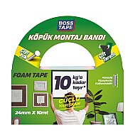 BOSS TAPE 2695 ÇİFT TARAFLI KÖPÜK BANT 24mmx10m (ORTA AĞIRLIK 10kg) - 1