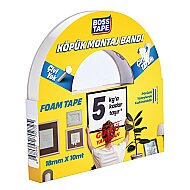 BOSS TAPE 2725 ÇİFT TARAFLI KÖPÜK BANT 18mmx10m (HAFİF AĞIRLIK 5kg) - 2
