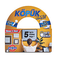 BOSS TAPE 2725 ÇİFT TARAFLI KÖPÜK BANT 18mmx10m (HAFİF AĞIRLIK 5kg) - BOSS TAPE