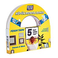 BOSS TAPE 2732 ÇİFT TARAFLI KÖPÜK BANT 24mmx10m (HAFİF AĞIRLIK 5kg) - BOSS TAPE (1)